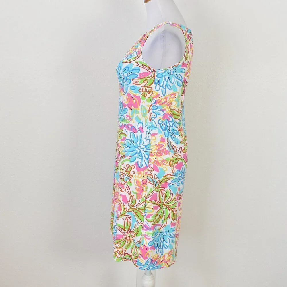 Barbara Gerwit Floral Nylon Halter Keyhole Dress - S - Picture 4 of 8